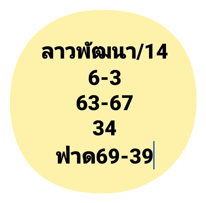 หวยลาว 14/10/64 ชุดที่ 1