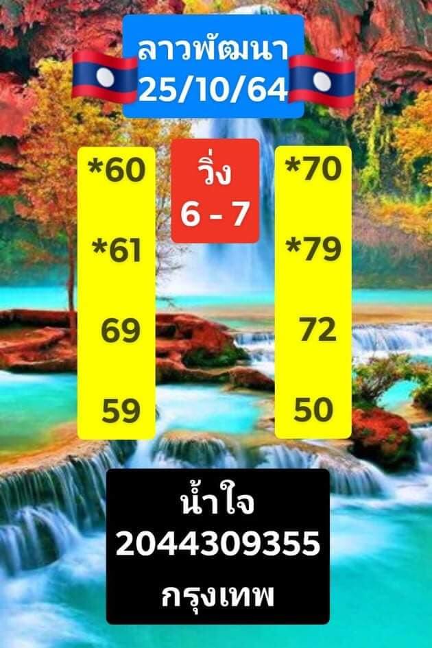 หวยลาว 25/10/64 ชุดที่ 8