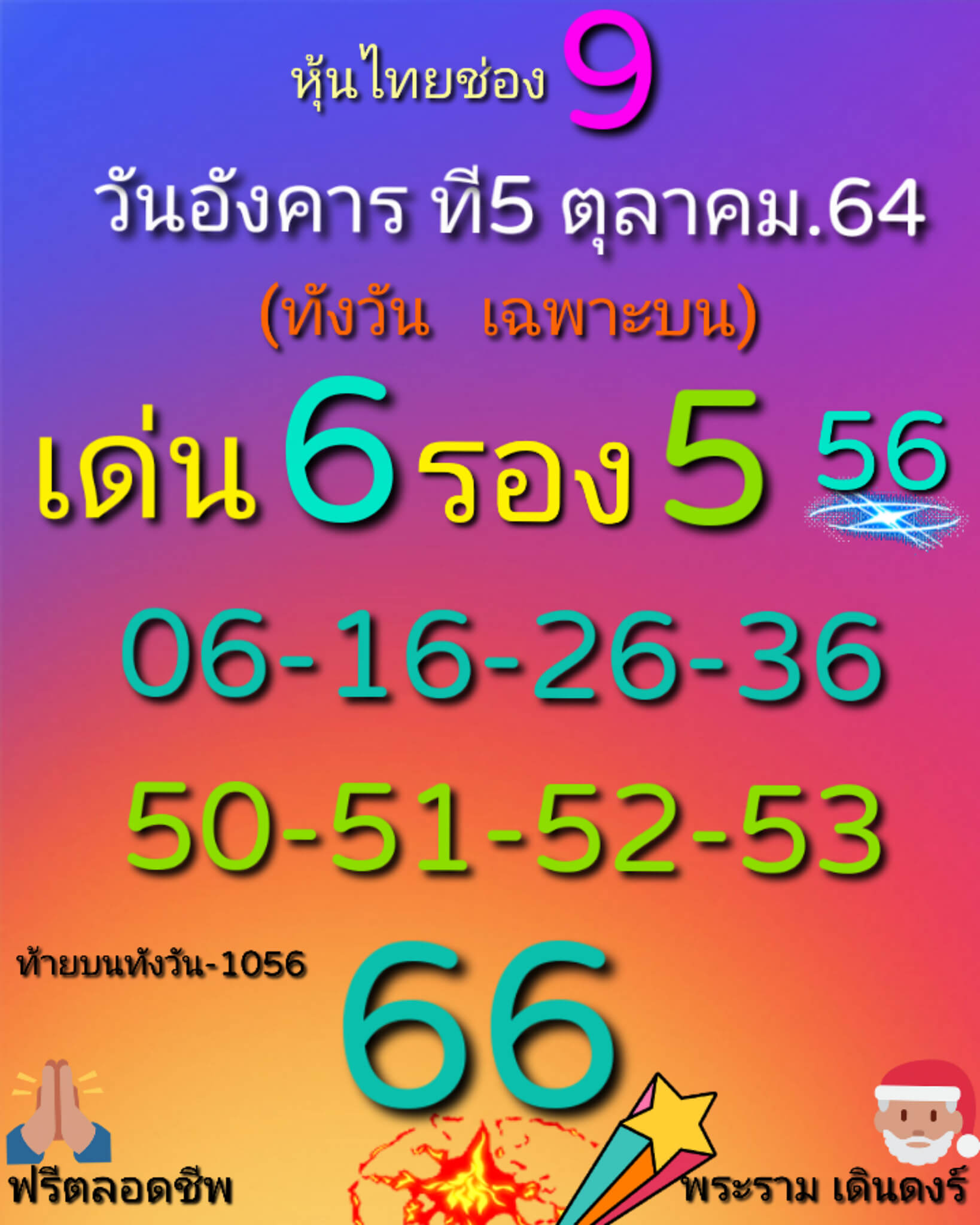 หวยหุ้น 5/10/64 ชุดที่ 1