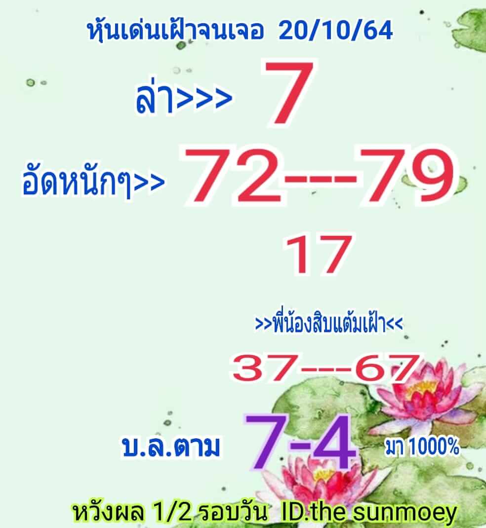 หวยหุ้น 20/10/64 ชุดที่ 8