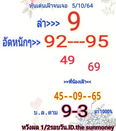 หวยหุ้น 5/10/64 ชุดที่ 7