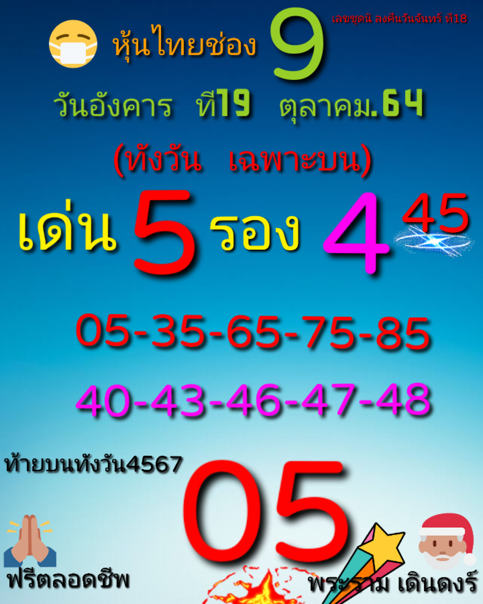 หวยหุ้น 19/10/64 ชุดที่ 7