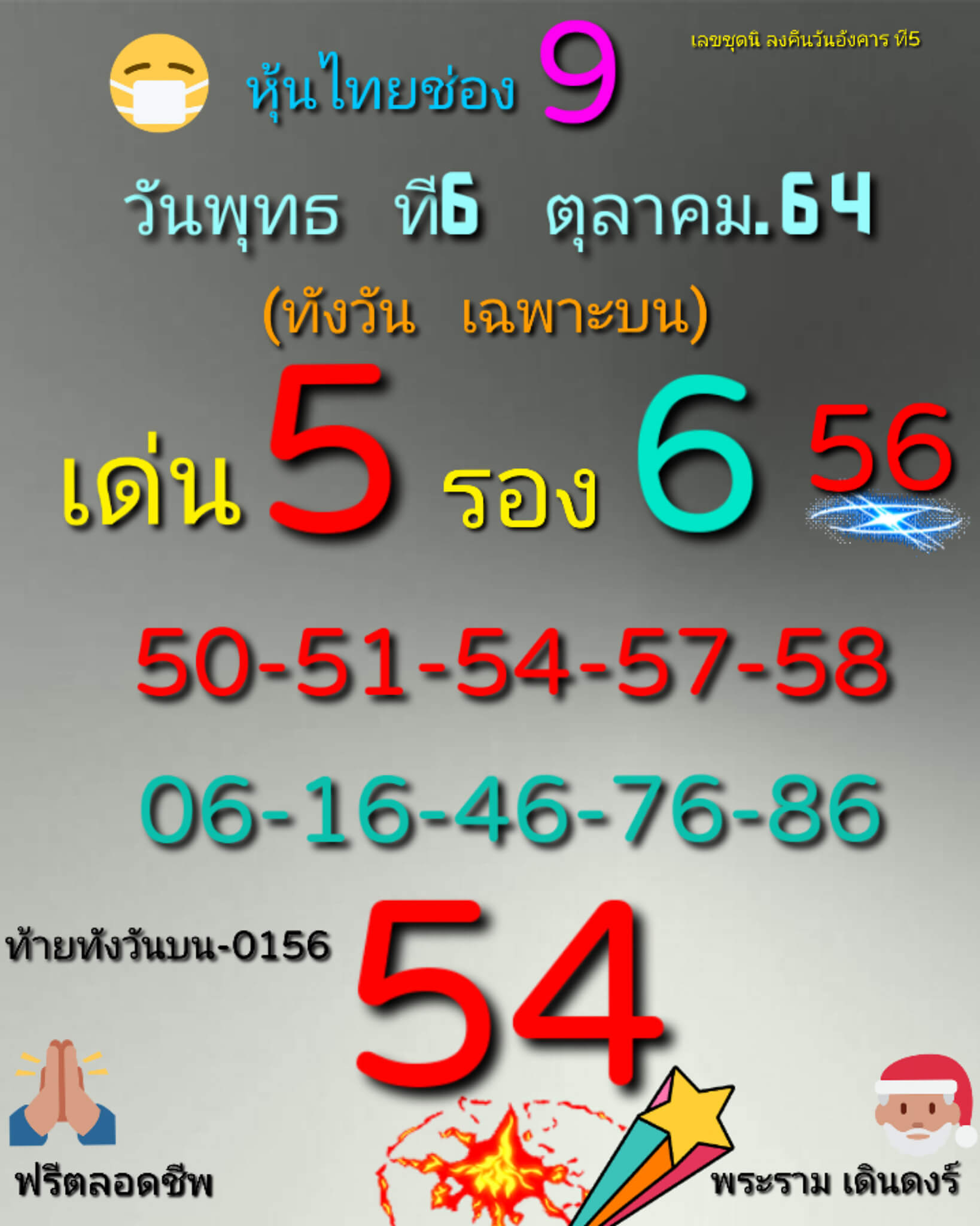 หวยหุ้น 6/10/64 ชุดที่ 4