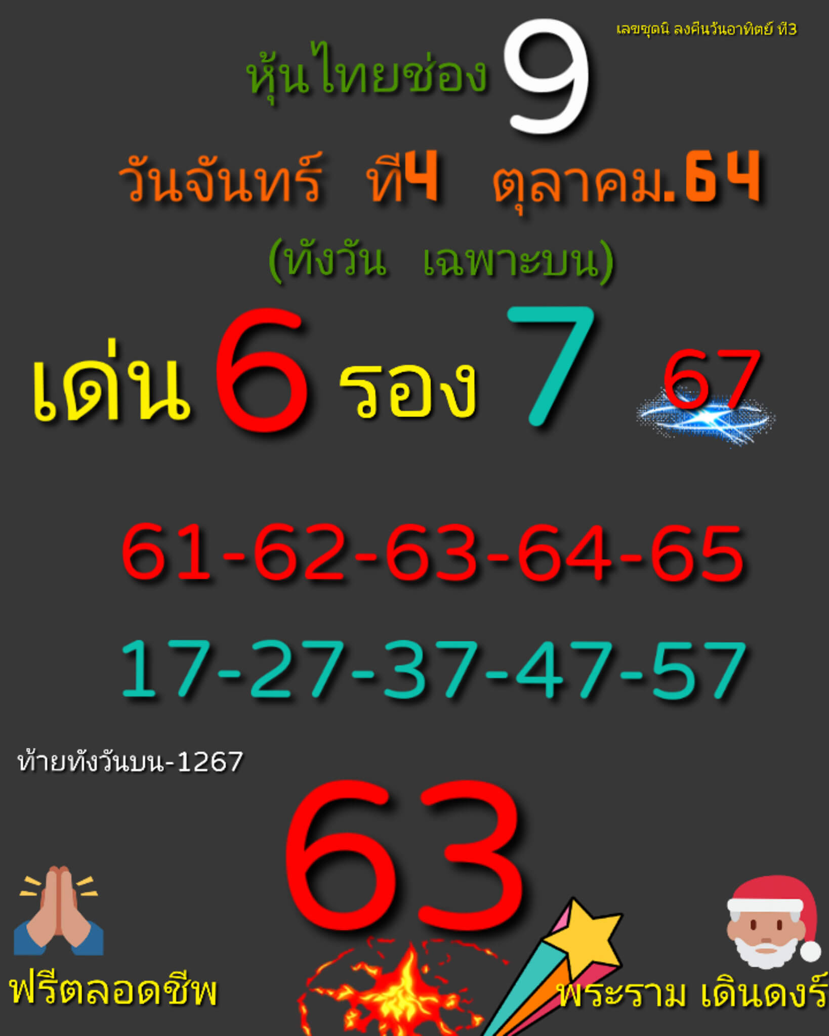 หวยหุ้น 4/10/64 ชุดที่ 1