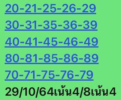 หวยหุ้น 29/10/64 ชุดที่ 5