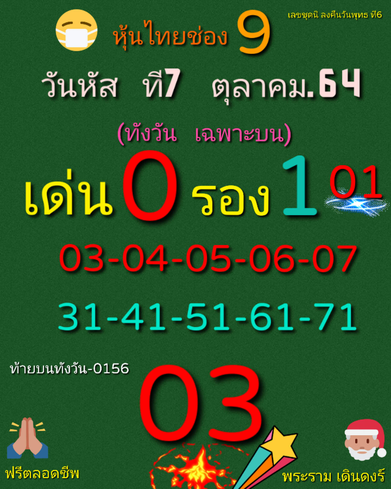 หวยหุ้น 7/10/64 ชุดที่ 4