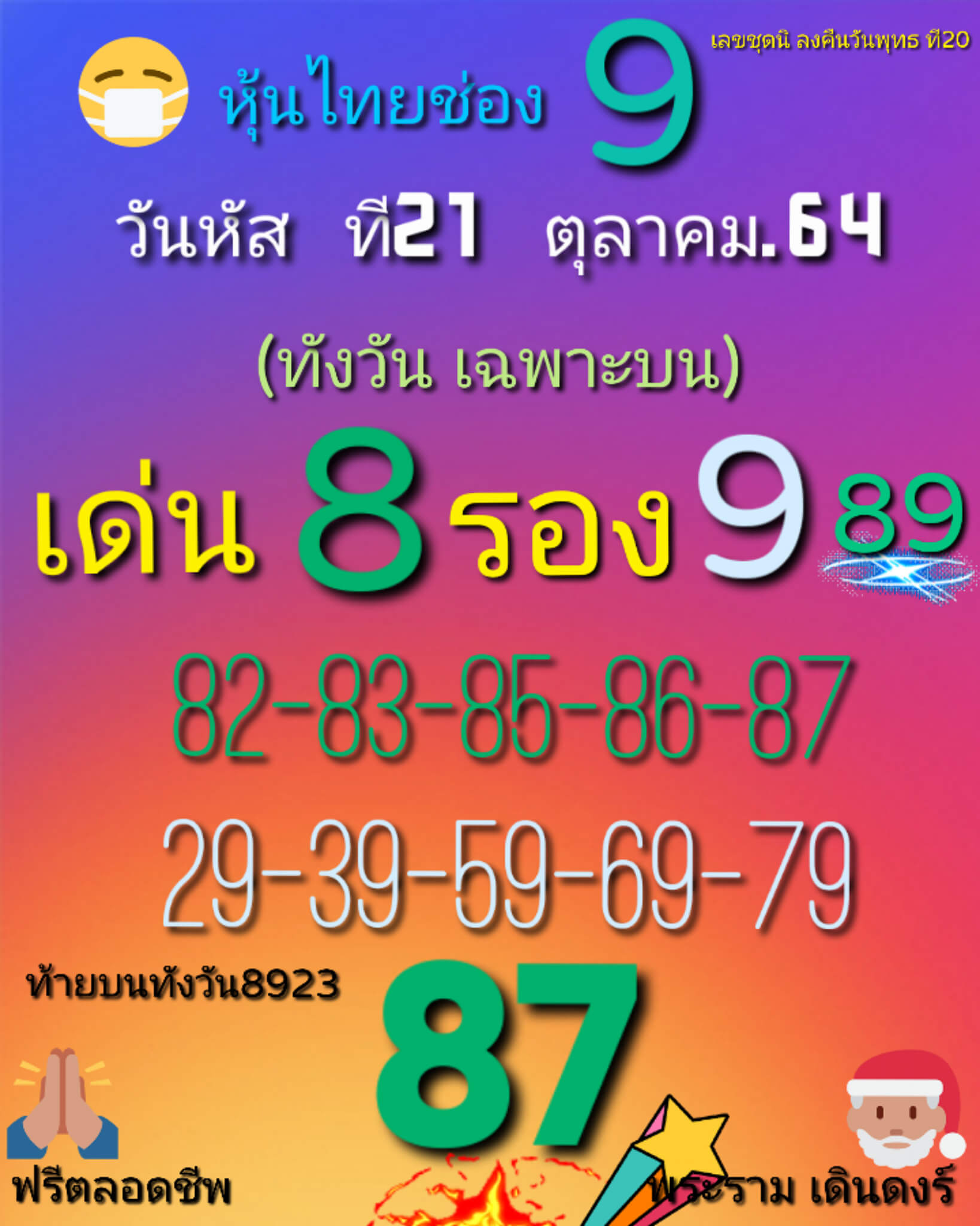 หวยหุ้น 21/10/64 ชุดที่ 3