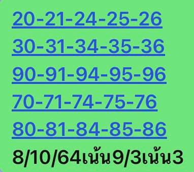 หวยหุ้น 8/10/64 ชุดที่ 9