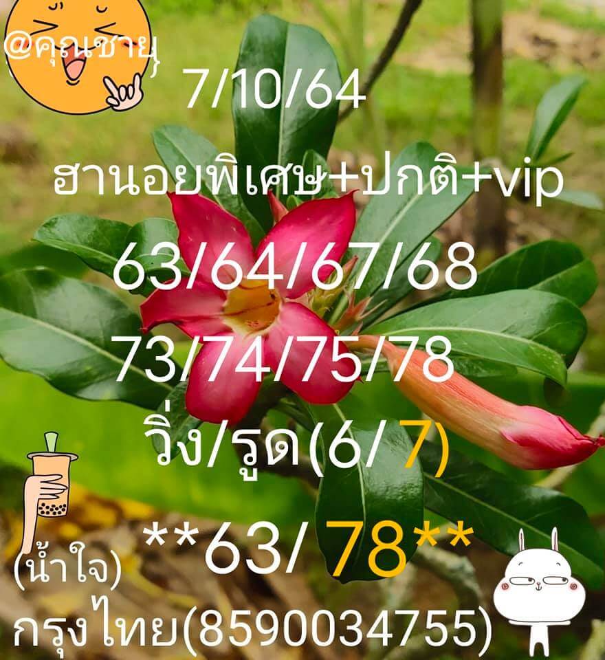 หวยฮานอย 7/10/64 ชุดที่ 5