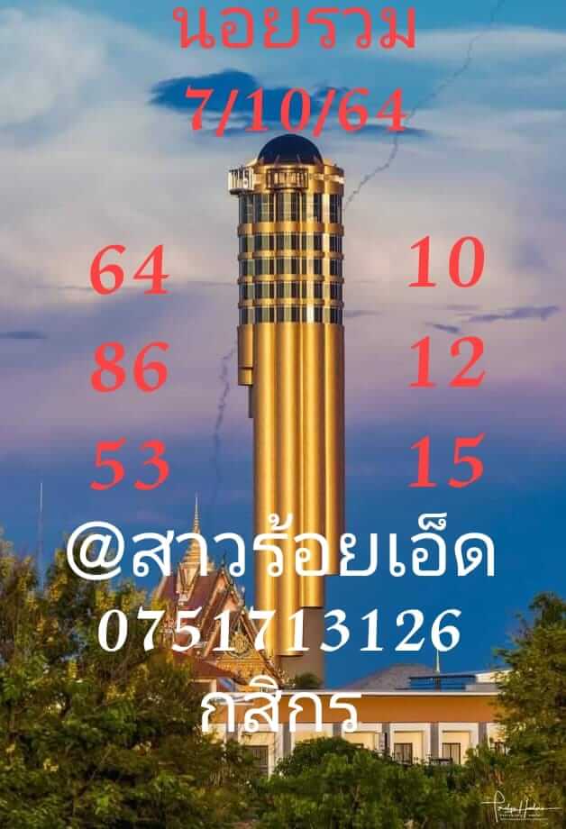 หวยฮานอย 7/10/64 ชุดที่ 4