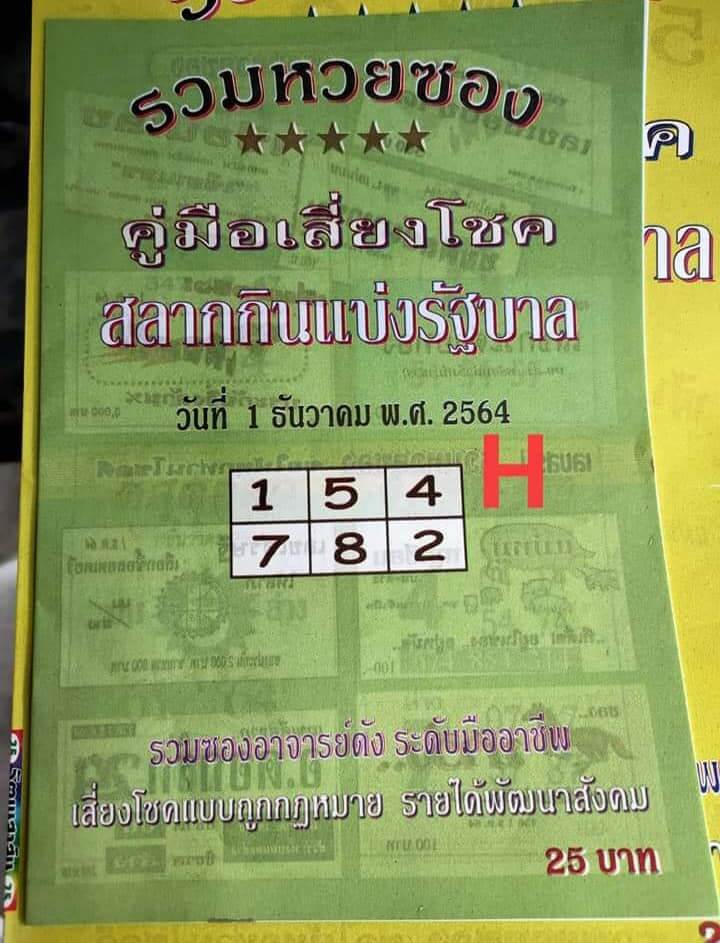 หวยปกเขียว 1/12/64