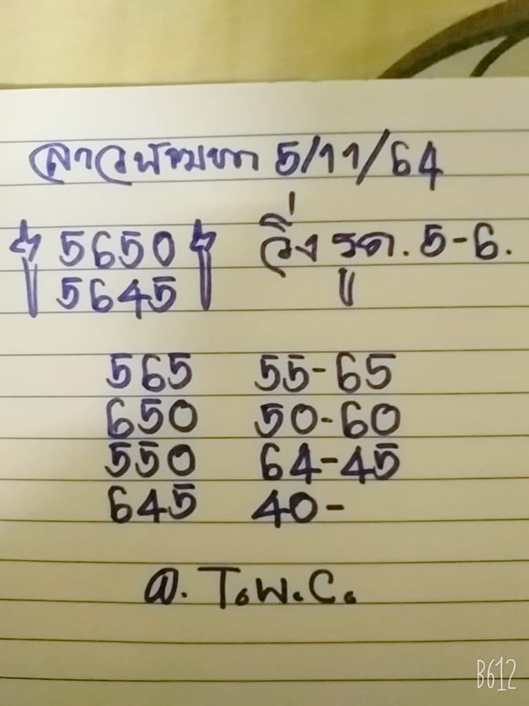 หวยลาว 5/11/64 ชุดที่ 10