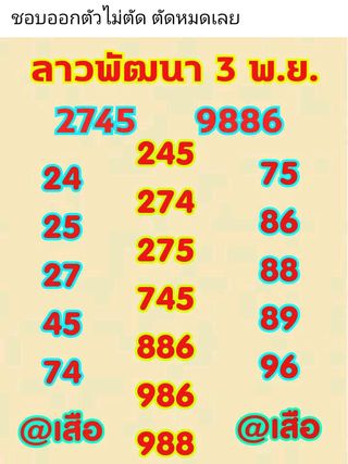 หวยลาว 3/11/64 ชุดที่ 10