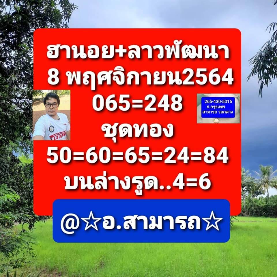 หวยลาว 8/11/64 ชุดที่ 8