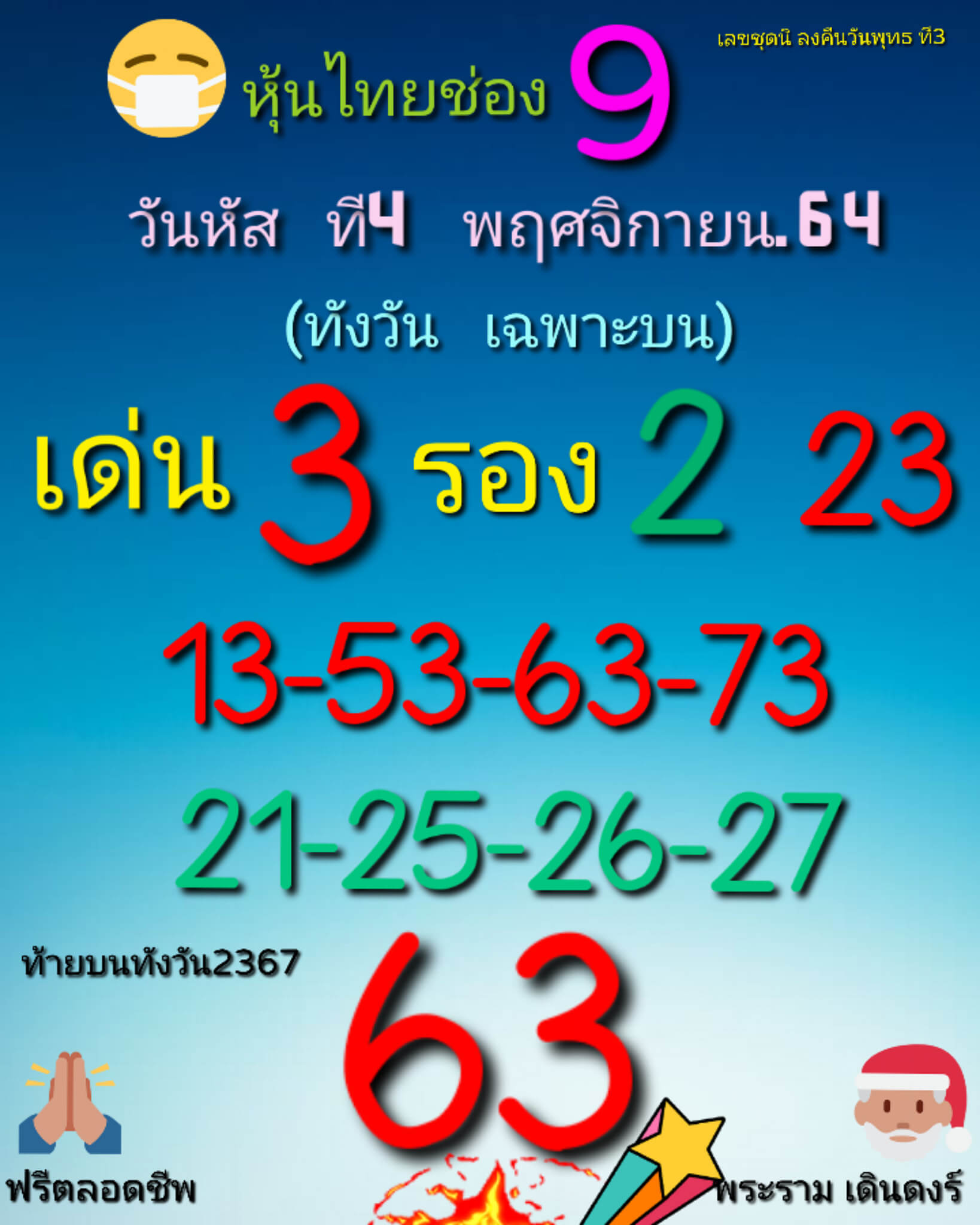 หวยหุ้น 4/11/64 ชุดที่ 1