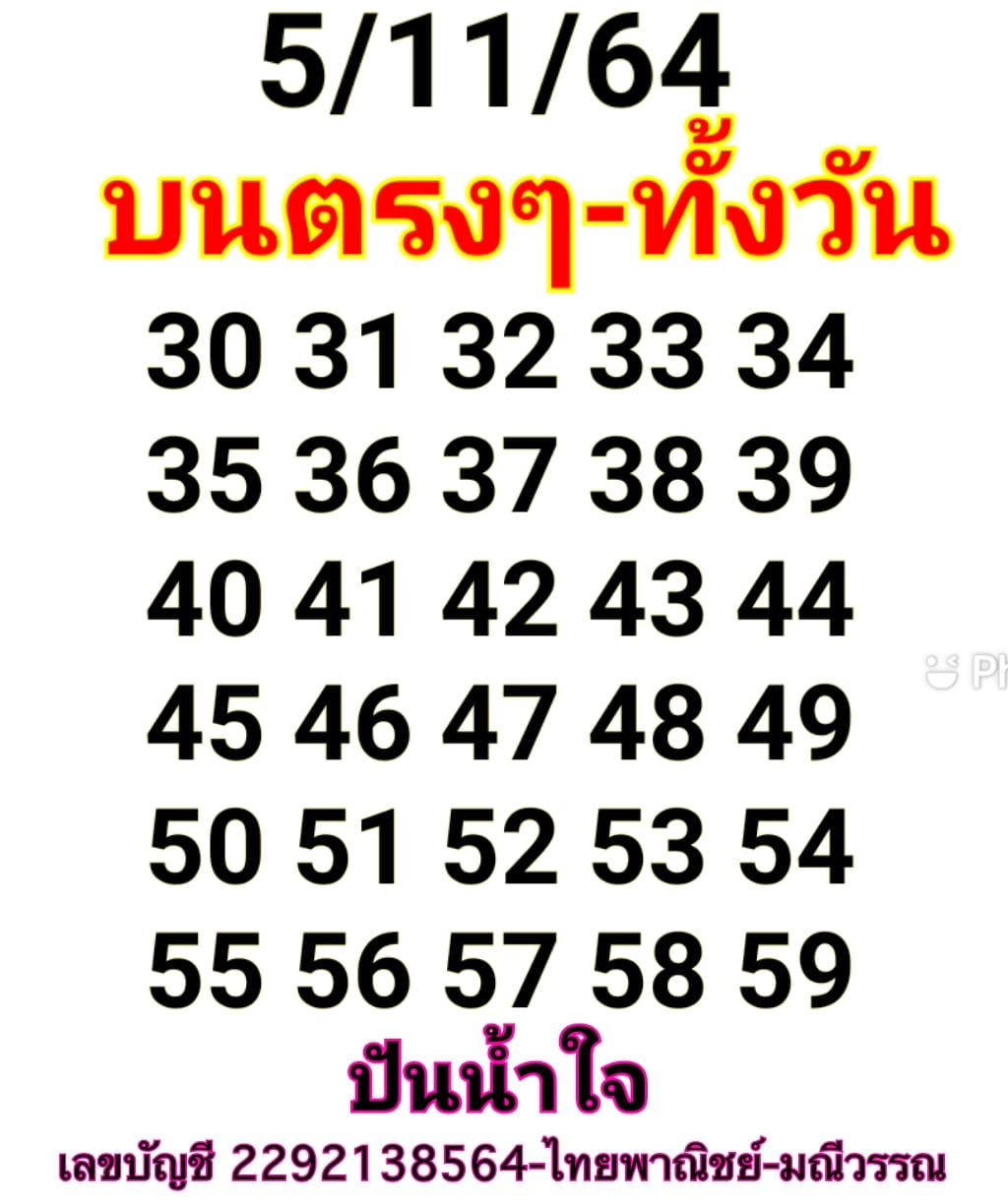 หวยหุ้น 5/11/64 ชุดที่ 10