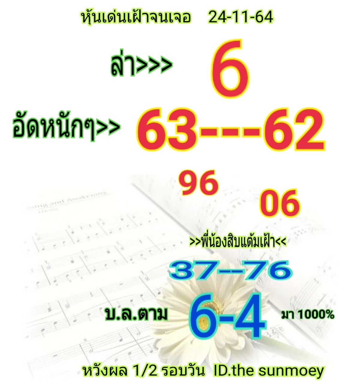 หวยหุ้น 24/11/64 ชุดที่ 9