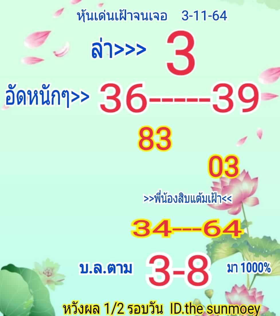 หวยหุ้น 3/11/64 ชุดที่ 10