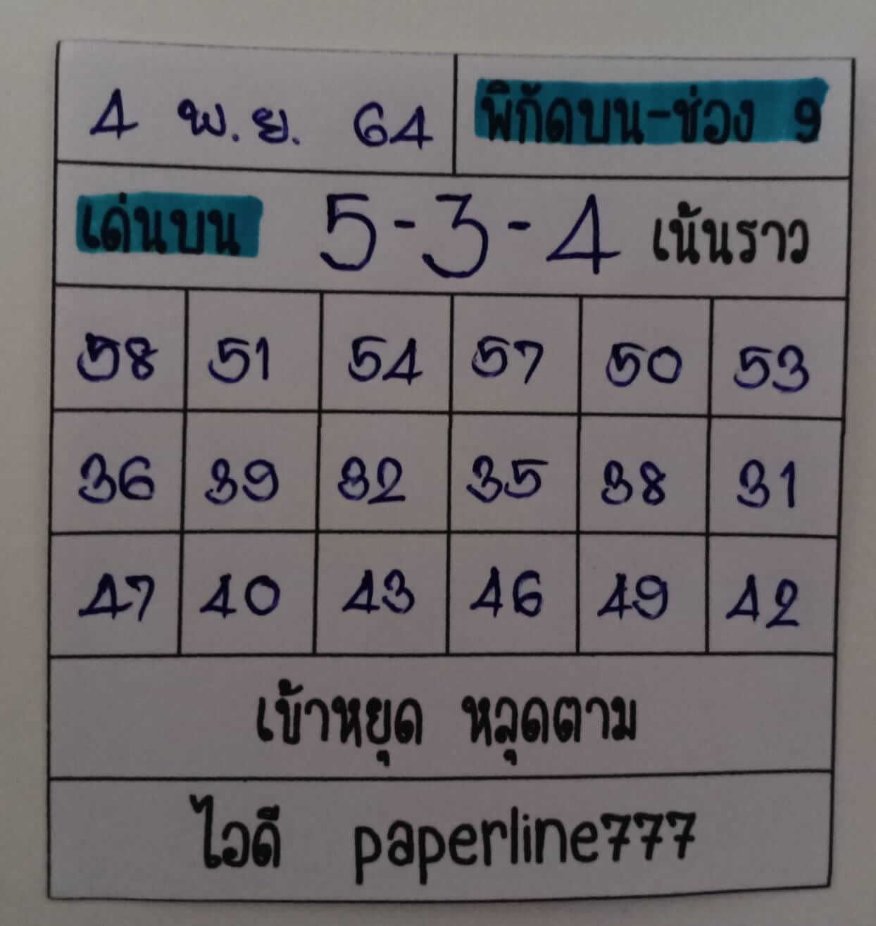 หวยหุ้น 4/11/64 ชุดที่ 7