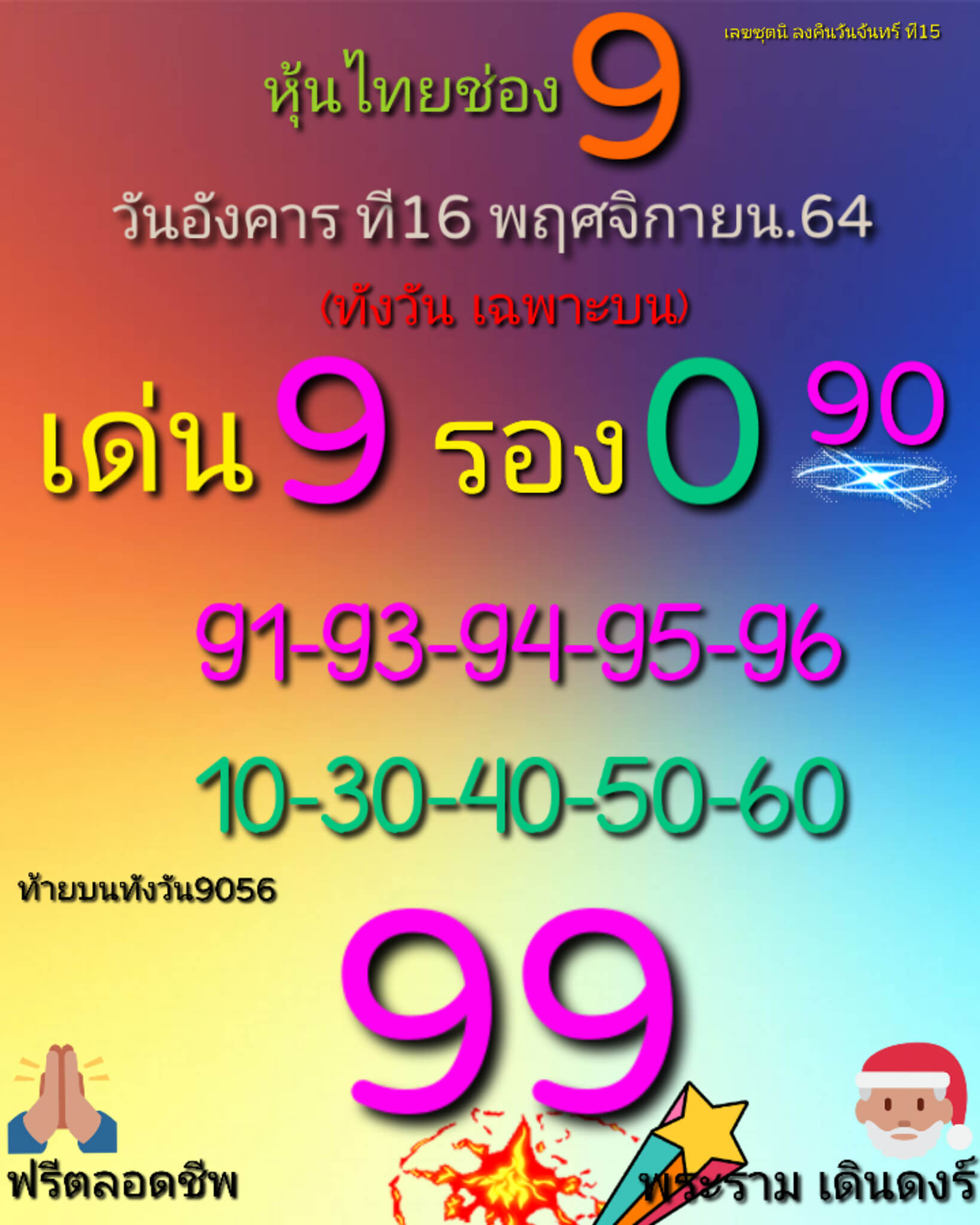 หวยหุ้น 16/11/64 ชุดที่ 7