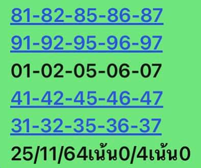 หวยหุ้น 25/11/64 ชุดที่ 8