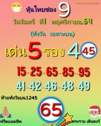 หวยหุ้น 1/11/64 ชุดที่ 7