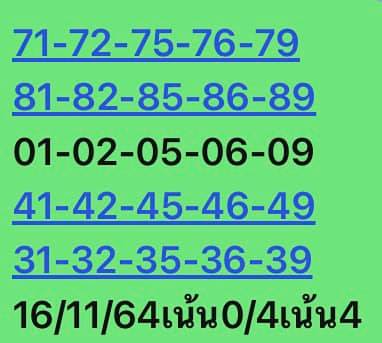 หวยหุ้น 16/11/64 ชุดที่ 6