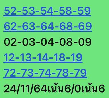 หวยหุ้น 24/11/64 ชุดที่ 6