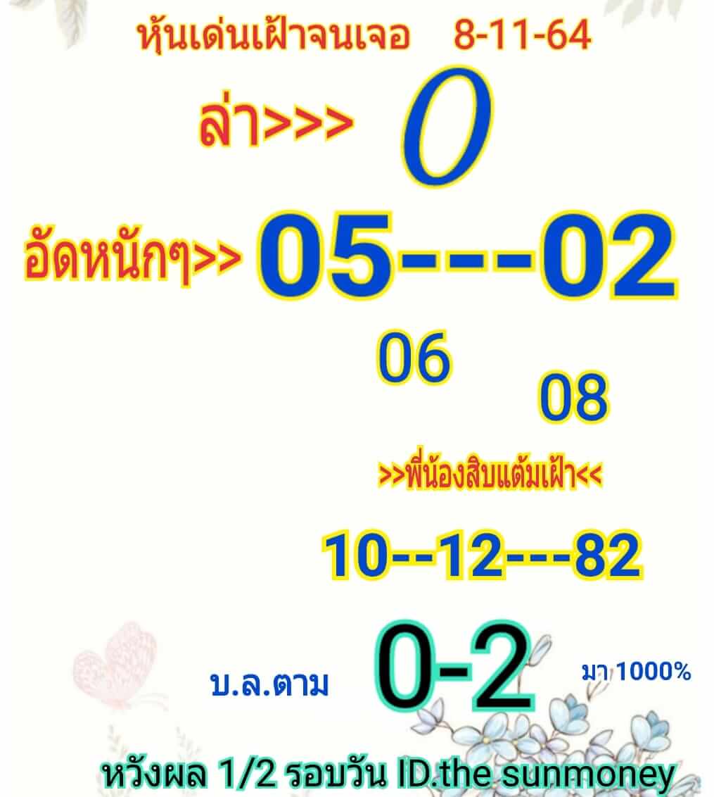 หวยหุ้น 8/11/64 ชุดที่ 5