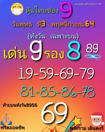 หวยหุ้น 3/11/64 ชุดที่ 4