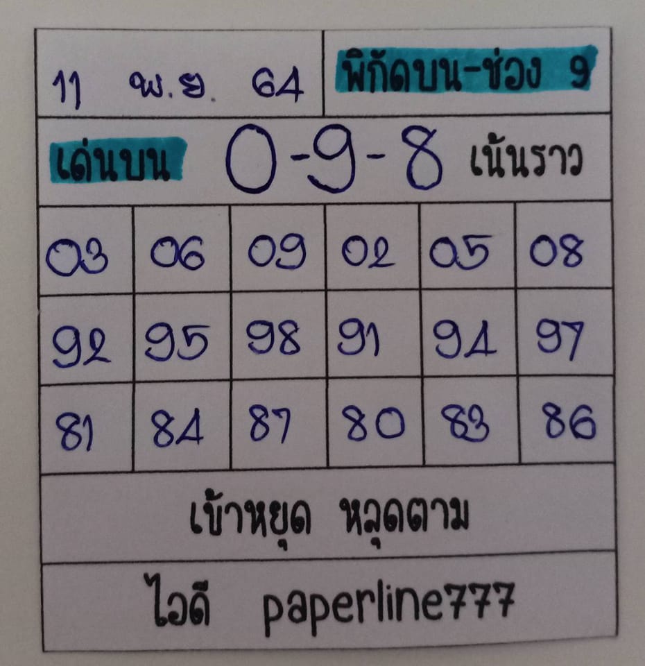 หวยหุ้น 11/11/64 ชุดที่ 7