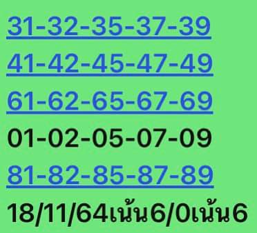 หวยหุ้น 18/11/64 ชุดที่ 5