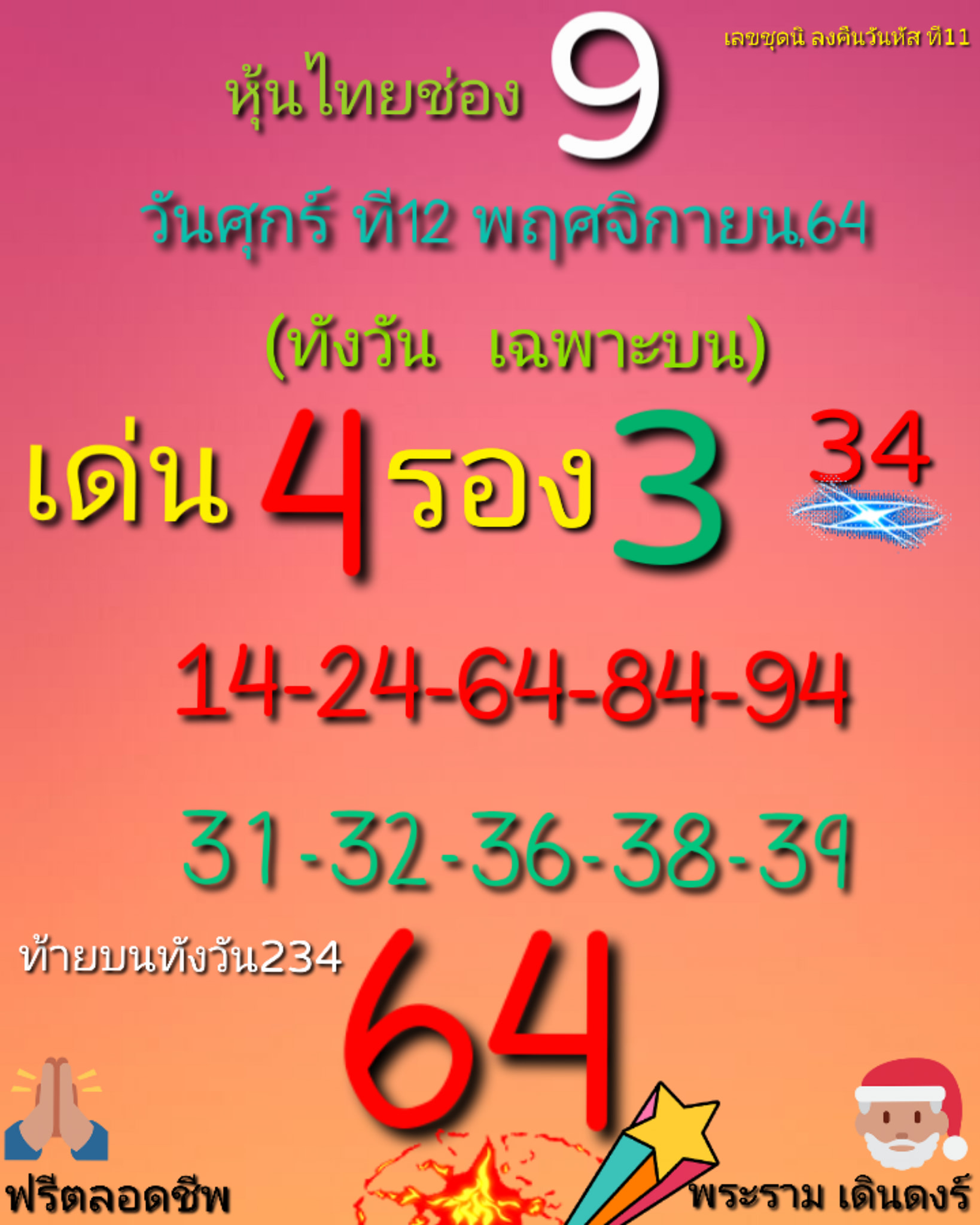 หวยหุ้น 12/11/64 ชุดที่ 8