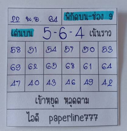 หวยหุ้น 22/11/64 ชุดที่ 1