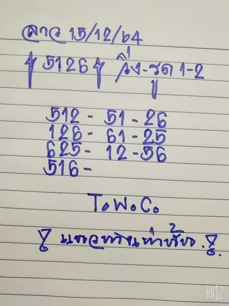 หวยลาว 15/12/64 ชุดที่ 2