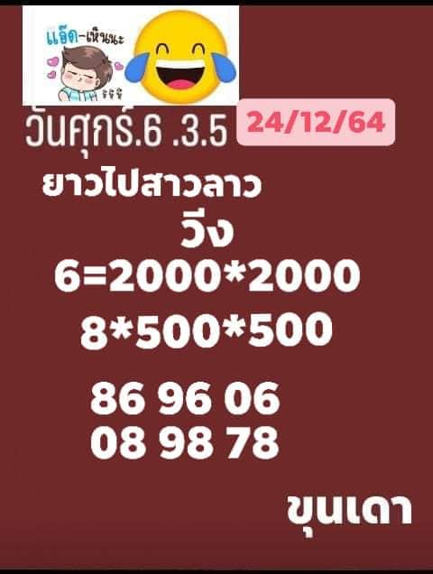 หวยลาว 24/12/64 ชุดที่ 8