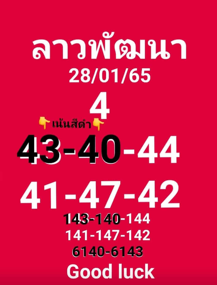 หวยลาว 28/1/65 ชุดที่ 5