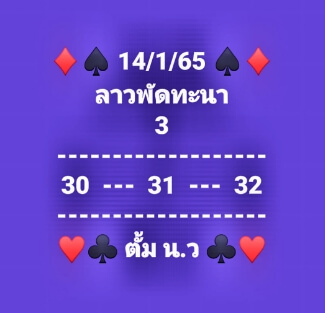 หวยลาว 14/1/65 ชุดที่ 5