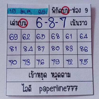 หวยหุ้น 19/1/65 ชุดที่ 8