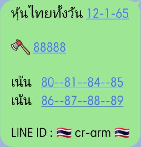 หวยหุ้น 12/1/65 ชุดที่ 1