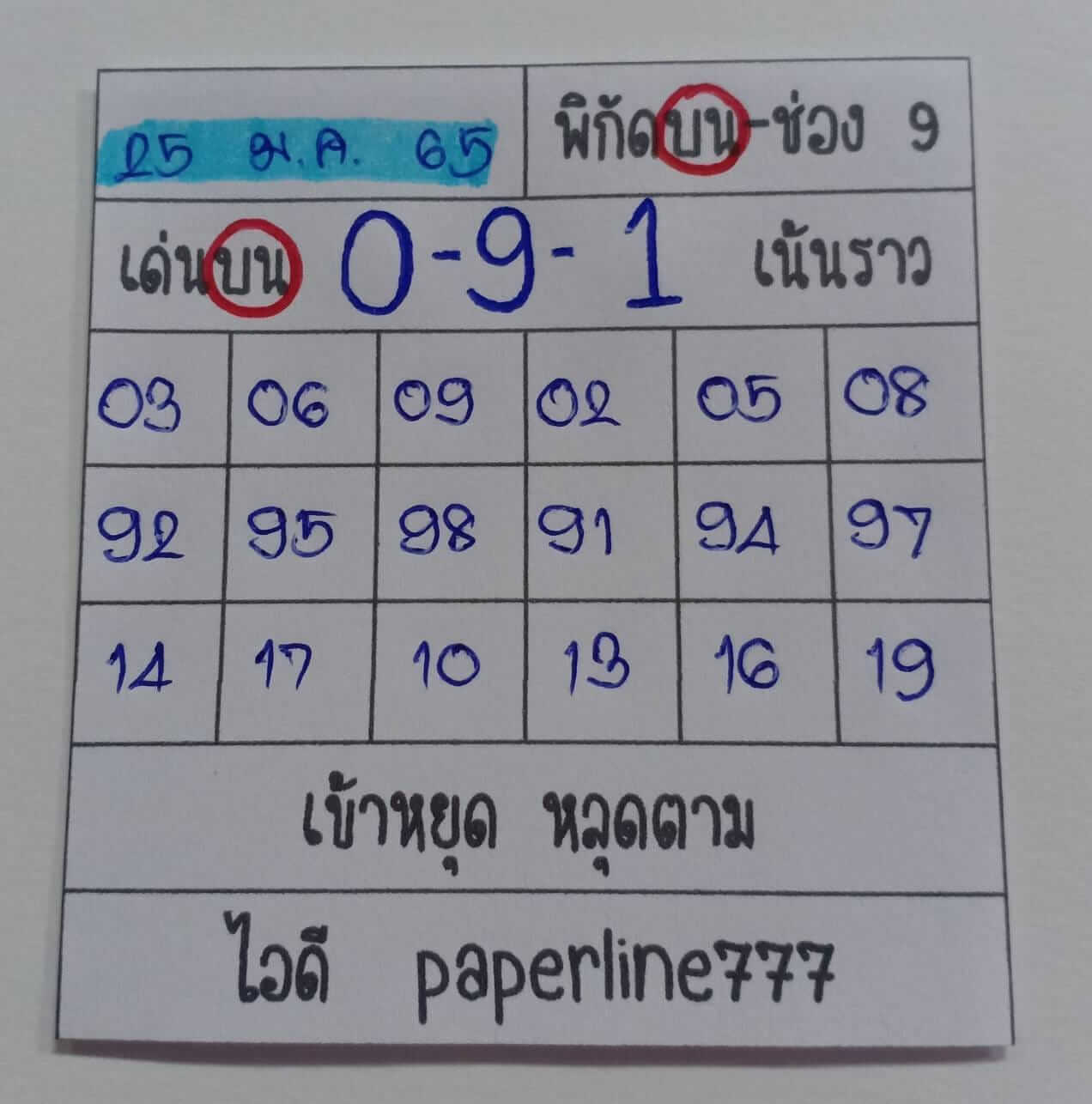 หวยหุ้น 25/1/65 ชุดที่ 6