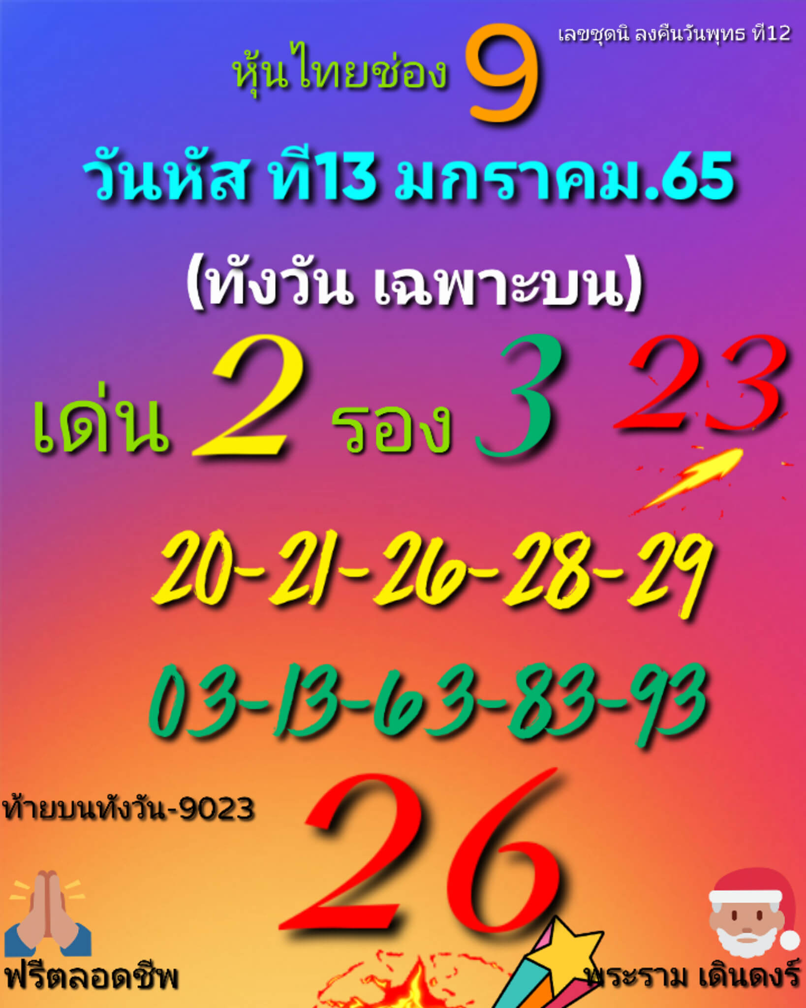 หวยหุ้น 13/1/65 ชุดที่ 4