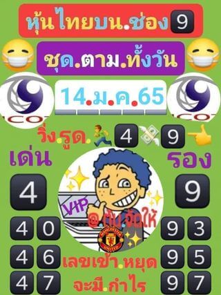 หวยหุ้น 14/1/65 ชุดที่ 5