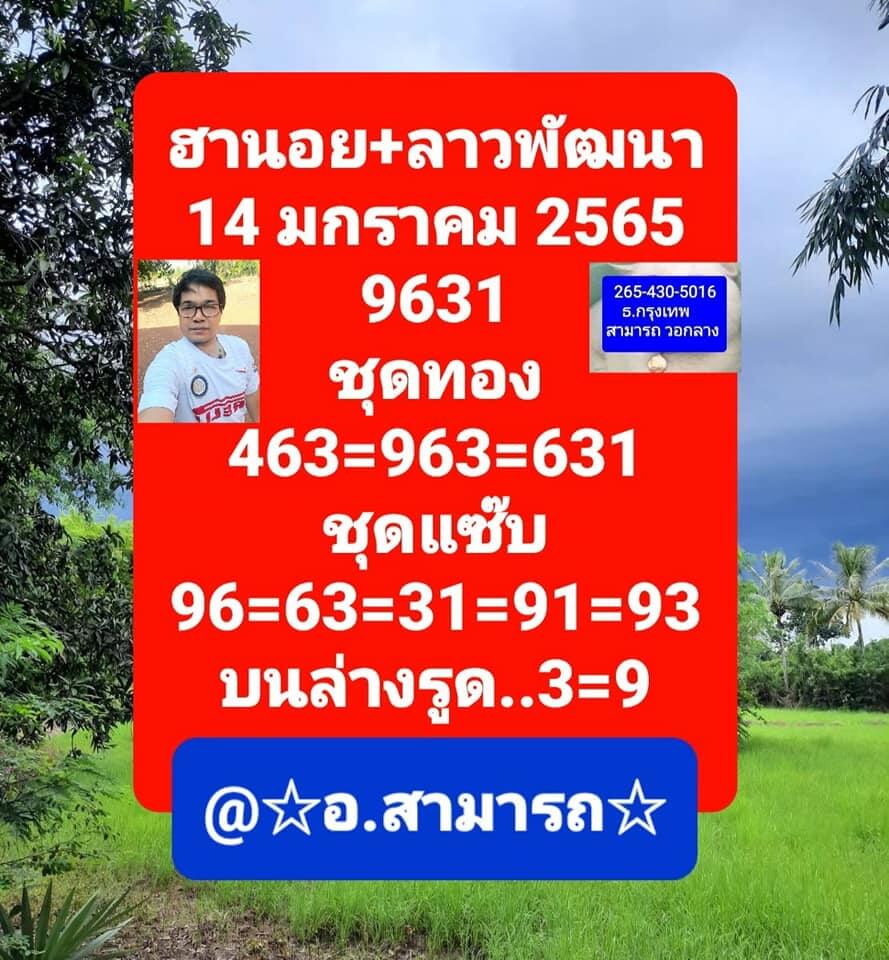 หวยฮานอย 14/1/65 ชุดที่ 4
