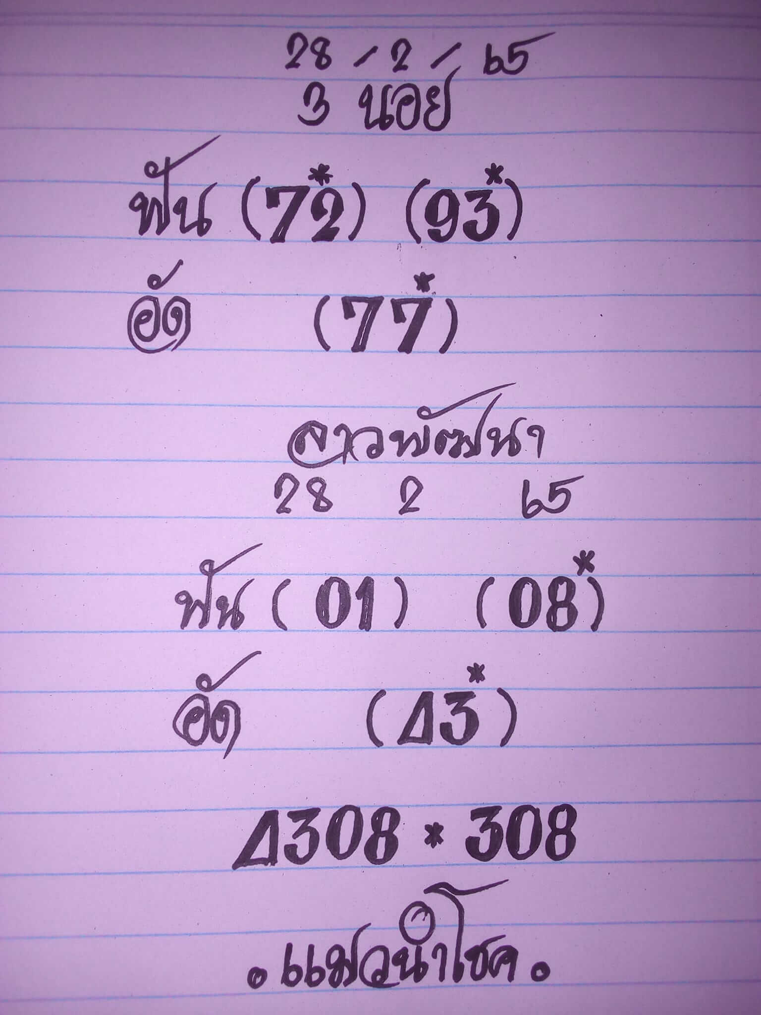 หวยลาว 28/2/65 ชุดที่ 5