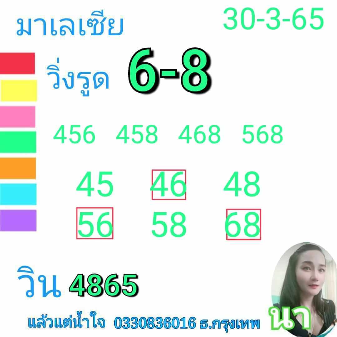 หวยมาเลย์ 30/3/65 ชุดที่ 10