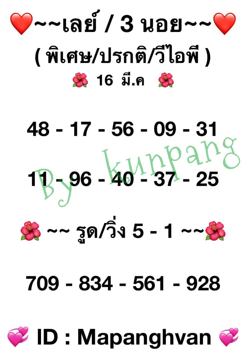 หวยมาเลย์ 16/3/65 ชุดที่ 8