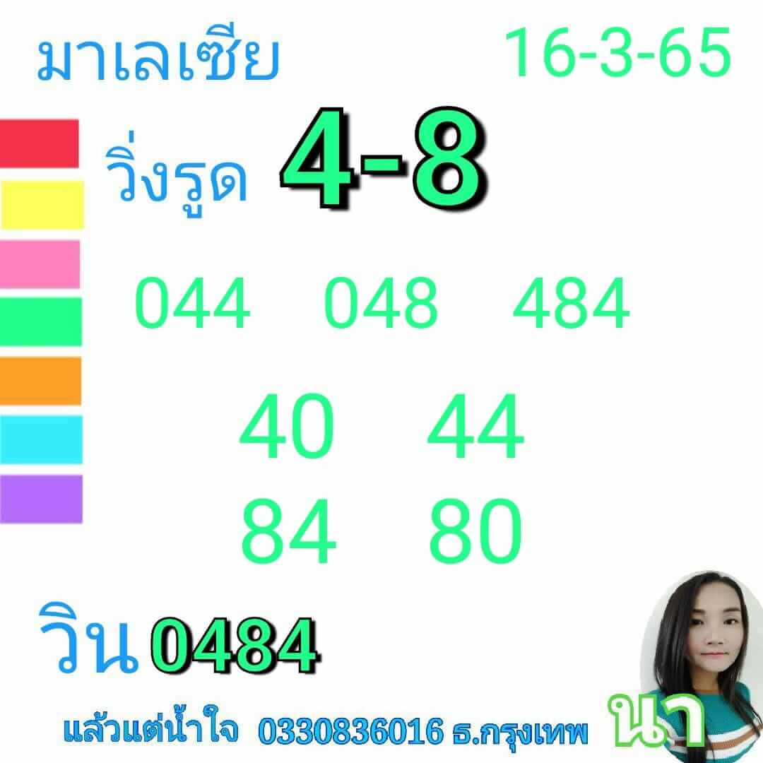 หวยมาเลย์ 16/3/65 ชุดที่ 10