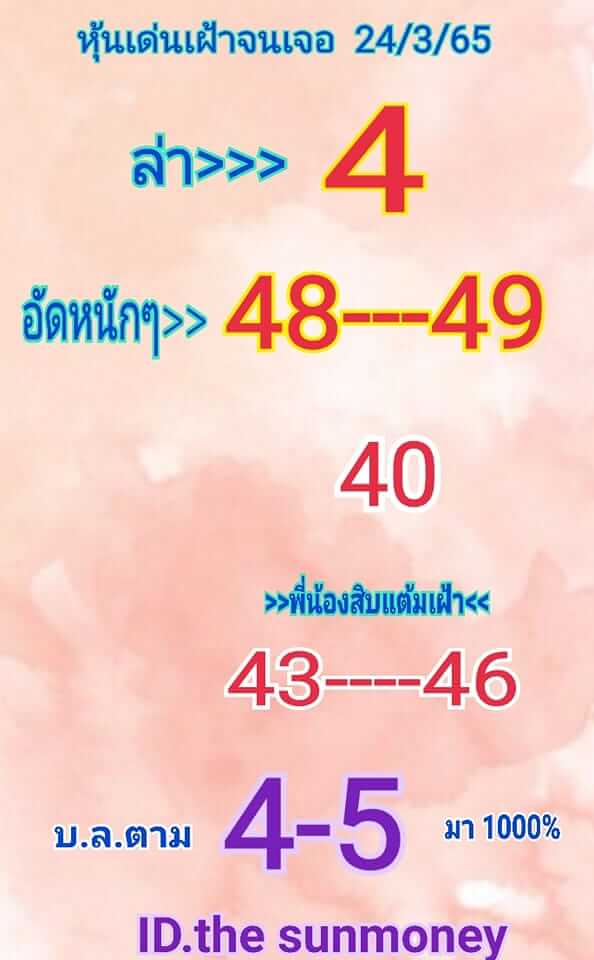 หวยหุ้น 24/3/65 ชุดที่ 10