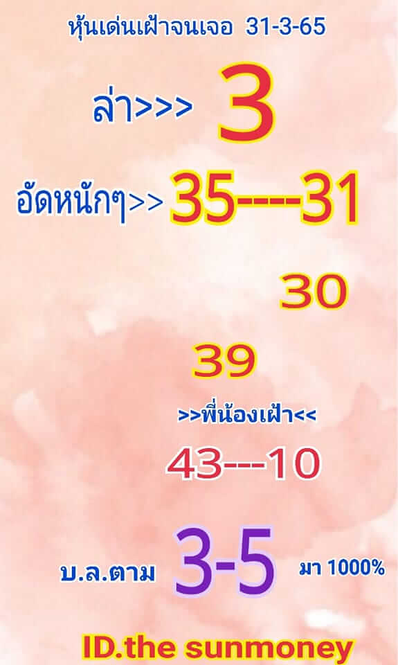 หวยหุ้น 31/3/65 ชุดที่ 9
